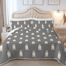 Load image into Gallery viewer, Sable and White Shelties Collies Quilted Bedding Set-Bedding-Bedding,Blankets,Christmas,Home Decor-14