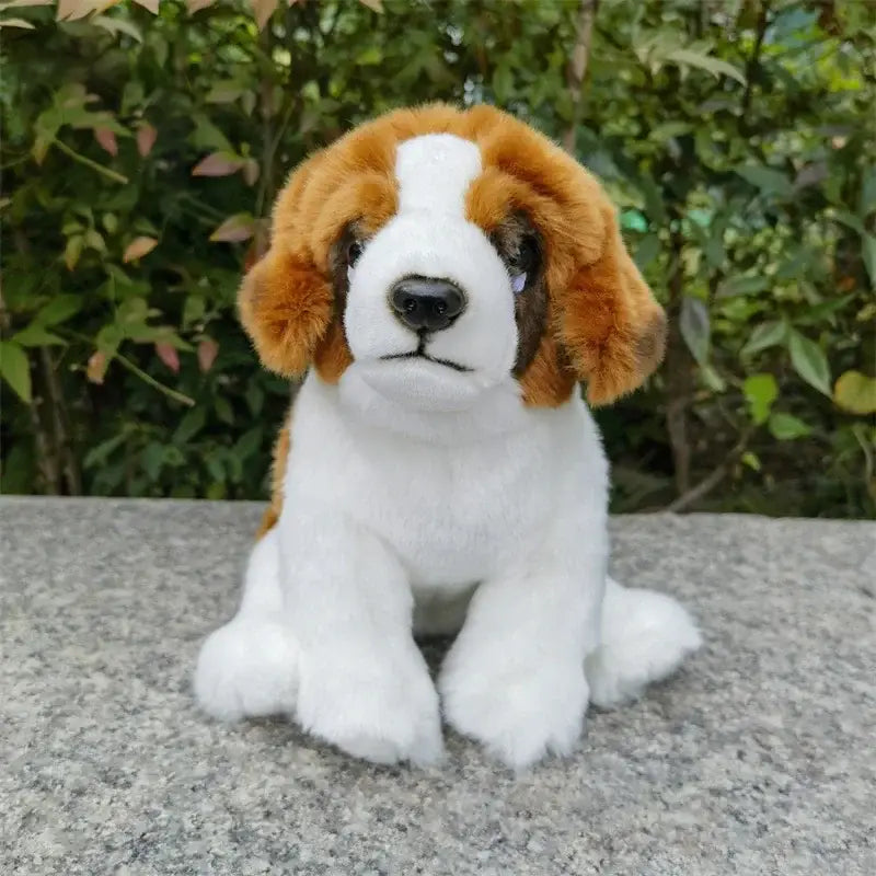 Gentle Saint Bernard Stuffed Animal Plush Toy-Stuffed Animals-Dog Memorial Gifts,Saint Bernard,Stuffed Animal-Saint Bernard-1