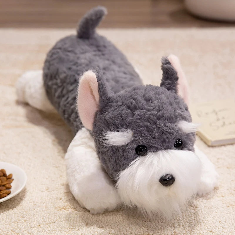 Salt and Pepper Schnauzer Stuffed Animal Plush Toy-GRAY-45cm-1
