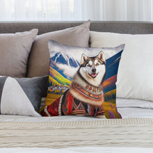 Load image into Gallery viewer, Sami Splendor Siberian Husky Plush Pillow Case-Cushion Cover-Dog Dad Gifts, Dog Mom Gifts, Home Decor, Pillows, Siberian Husky-2