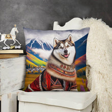 Load image into Gallery viewer, Sami Splendor Siberian Husky Plush Pillow Case-Cushion Cover-Dog Dad Gifts, Dog Mom Gifts, Home Decor, Pillows, Siberian Husky-3
