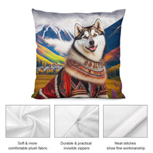 Load image into Gallery viewer, Sami Splendor Siberian Husky Plush Pillow Case-Cushion Cover-Dog Dad Gifts, Dog Mom Gifts, Home Decor, Pillows, Siberian Husky-5