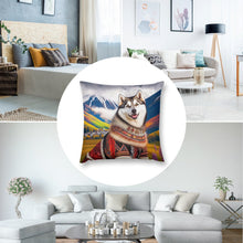 Load image into Gallery viewer, Sami Splendor Siberian Husky Plush Pillow Case-Cushion Cover-Dog Dad Gifts, Dog Mom Gifts, Home Decor, Pillows, Siberian Husky-8