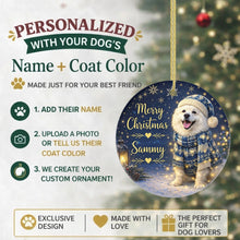 Load image into Gallery viewer, Samoyed Christmas Ornament - Cozy Winter Pet Portrait Design - Personalize with Photo and Name-Christmas Ornament-Christmas,Christmas Ornament,Personalize Artwork-2