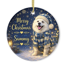 Load image into Gallery viewer, Samoyed Christmas Ornament - Cozy Winter Pet Portrait Design - Personalize with Photo and Name-Christmas Ornament-Christmas,Christmas Ornament,Personalize Artwork-3