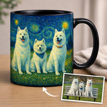 Load image into Gallery viewer, Personalized Starry Night Artwork Samoyed Coffee Mug-Mug-Samoyed,Dog Dad Gifts,Dog Memorial Gifts,Dog Mom Gifts,Mugs,Personalize Artwork-10