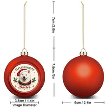 Load image into Gallery viewer, Samoyed Ornament - Classic Red Round Shape - Santa's Favourite Design - Personalized with Photo and Name-Christmas Ornament-Christmas,Christmas Ornament,Personalize Artwork,Samoyed-5