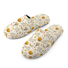 Load image into Gallery viewer, Samoyed Slippers for Women - Fluffy Samoyeds in Autumn Bliss - Flannel-Accessories,Dog Mom Gifts,Samoyed,Slippers-11