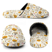 Load image into Gallery viewer, Samoyed Slippers for Women - Fluffy Samoyeds in Autumn Bliss - Flannel-Accessories,Dog Mom Gifts,Samoyed,Slippers-12