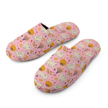 Load image into Gallery viewer, Samoyed Slippers for Women - Fluffy Samoyeds in Autumn Bliss - Flannel-Accessories,Dog Mom Gifts,Samoyed,Slippers-20