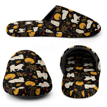Load image into Gallery viewer, Samoyed Slippers for Women - Fluffy Samoyeds in Autumn Bliss - Flannel-Accessories,Dog Mom Gifts,Samoyed,Slippers-9