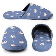 Load image into Gallery viewer, Samoyed Slippers for Women - Smiling Samoyed Love - Flannel-9
