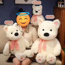 Load image into Gallery viewer, Samoyed Stuffed Animal Plush Toy - Cozy Pink Scarf Cutie-11