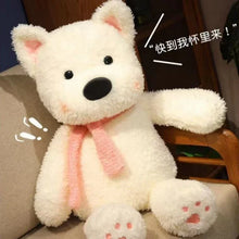 Load image into Gallery viewer, Samoyed Stuffed Animal Plush Toy - Cozy Pink Scarf Cutie-6