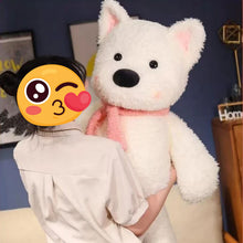 Load image into Gallery viewer, Samoyed Stuffed Animal Plush Toy - Cozy Pink Scarf Cutie-8