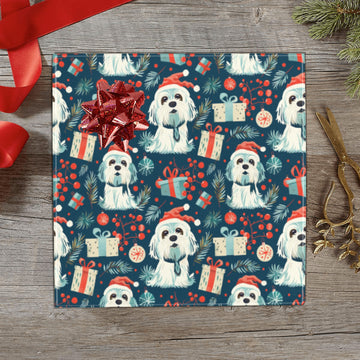 Santa Paws Parade Lhasa Apso Christmas Gift Wrapping Paper 2 Rolls 3 360x