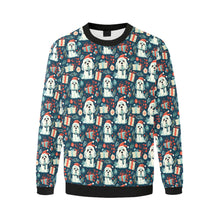 Load image into Gallery viewer, Santa Paws Parade Shih Tzu Christmas Fuzzy Sweatshirt for Men-Apparel-Apparel, Christmas, Dog Dad Gifts, Shih Tzu, Sweatshirt-3