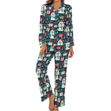 Load image into Gallery viewer, Santa Paws Parade Shih Tzu Christmas Pajamas Set for Women-Pajamas-Apparel, Christmas, Dog Mom Gifts, Pajamas, Shih Tzu-4