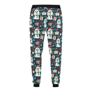 Santa Paws Parade Shih Tzu Christmas Unisex Sweatpants-Apparel-Apparel, Christmas, Dog Dad Gifts, Dog Mom Gifts, Pajamas, Shih Tzu-5