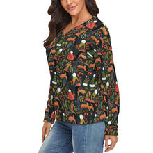 Load image into Gallery viewer, Santa&#39;s Little Helpers Dobermans Women&#39;s V-Neck Christmas Sweater-Apparel-Apparel,Christmas,Doberman,Dog Mom Gifts,Sweater,Sweatshirt-3