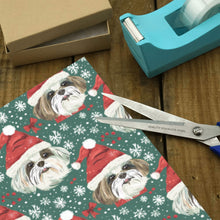 Load image into Gallery viewer, Santas' Little Yelpers Lhasa Apsos Christmas Gift Wrapping Paper - 2 Rolls-Christmas Ornament-Christmas,Lhasa Apso,Wrapping Paper-2