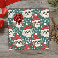 Load image into Gallery viewer, Santas' Little Yelpers Lhasa Apsos Christmas Gift Wrapping Paper - 2 Rolls-Christmas Ornament-Christmas,Lhasa Apso,Wrapping Paper-1