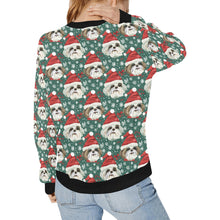 Load image into Gallery viewer, Santas&#39; Little Yelpers Lhasa Apsos Christmas Sweatshirt for Women-Apparel-Apparel, Christmas, Dog Mom Gifts, Lhasa Apso, Sweatshirt-2