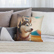 Load image into Gallery viewer, Sapphire-Eyed Siberian Husky Plush Pillow Case-Cushion Cover-Dog Dad Gifts, Dog Mom Gifts, Home Decor, Pillows, Siberian Husky-2
