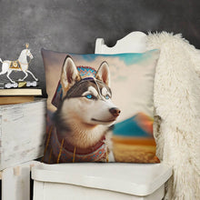 Load image into Gallery viewer, Sapphire-Eyed Siberian Husky Plush Pillow Case-Cushion Cover-Dog Dad Gifts, Dog Mom Gifts, Home Decor, Pillows, Siberian Husky-3