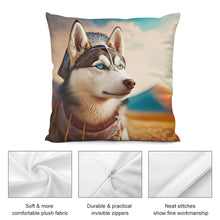 Load image into Gallery viewer, Sapphire-Eyed Siberian Husky Plush Pillow Case-Cushion Cover-Dog Dad Gifts, Dog Mom Gifts, Home Decor, Pillows, Siberian Husky-5