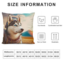 Load image into Gallery viewer, Sapphire-Eyed Siberian Husky Plush Pillow Case-Cushion Cover-Dog Dad Gifts, Dog Mom Gifts, Home Decor, Pillows, Siberian Husky-6