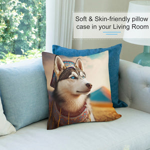 Sapphire-Eyed Siberian Husky Plush Pillow Case-Cushion Cover-Dog Dad Gifts, Dog Mom Gifts, Home Decor, Pillows, Siberian Husky-7