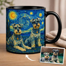 Load image into Gallery viewer, Personalized Starry Night Artwork Schnauzer Coffee Mug-Mug-Schnauzer,Dog Dad Gifts,Dog Memorial Gifts,Dog Mom Gifts,Mugs,Personalize Artwork-10