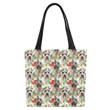 Load image into Gallery viewer, Schnauzer Holly Jamboree Large Canvas Tote Bags - Set of 2-Accessories-Accessories, Bags, Christmas, Schnauzer-Set of 2-4