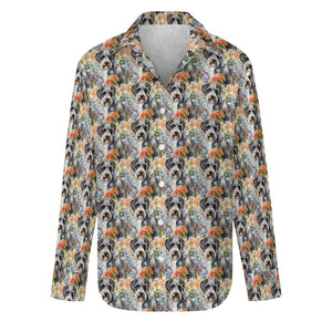 Schnauzer in Vibrant Blooms Women's Shirt - 2 Designs-Apparel-Apparel, Schnauzer, Shirt-8