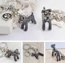 Load image into Gallery viewer, Schnauzer Love 3D Metal Keychain-Key Chain-Accessories, Dogs, Keychain, Schnauzer-2