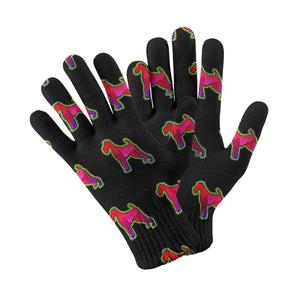 Schnauzer Neon Touch Screen Gloves-Accessories-Accessories, Dog Dad Gifts, Dog Mom Gifts, Gloves-Black-1