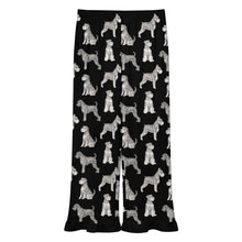 Load image into Gallery viewer, Schnauzer Pajama Pants for Women - Ruffle Hem Design - Watercolor Symphony Schnauzers-Pajamas-Apparel,Dog Mom Gifts,Pajamas,Schnauzer-21