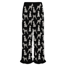 Load image into Gallery viewer, Schnauzer Pajama Pants for Women - Ruffle Hem Design - Watercolor Symphony Schnauzers-Pajamas-Apparel,Dog Mom Gifts,Pajamas,Schnauzer-24