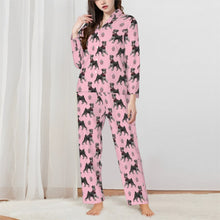 Load image into Gallery viewer, Schnauzer Pajamas for Women - XL Available - Yes I Love Black and Silver Schnauzers-Pajamas-Apparel,Dog Mom Gifts,Pajamas,Schnauzer-Pink-XS-3