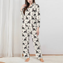 Load image into Gallery viewer, Schnauzer Pajamas for Women - XL Available - Yes I Love Black and Silver Schnauzers-Pajamas-Apparel,Dog Mom Gifts,Pajamas,Schnauzer-White-XS-2