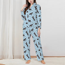 Load image into Gallery viewer, Schnauzer Pajamas for Women - XL Available - Yes I Love Black Schnauzers-Pajamas-Apparel,Boston Terrier,Dog Mom Gifts,Pajamas-2