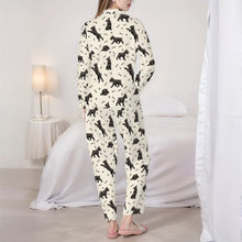 Load image into Gallery viewer, Schnauzer Pajamas for Women - XL Available - Yes I Love Black Schnauzers-Pajamas-Apparel,Boston Terrier,Dog Mom Gifts,Pajamas-4