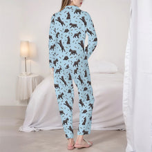 Load image into Gallery viewer, Schnauzer Pajamas for Women - XL Available - Yes I Love Black Schnauzers-Pajamas-Apparel,Boston Terrier,Dog Mom Gifts,Pajamas-6