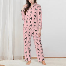 Load image into Gallery viewer, Schnauzer Pajamas for Women - XL Available - Yes I Love Giant Schnauzers-Pajamas-Apparel,Dog Mom Gifts,Pajamas,Schnauzer-Pink-XS-3