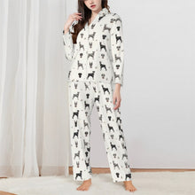 Load image into Gallery viewer, Schnauzer Pajamas for Women - XL Available - Yes I Love Giant Schnauzers-Pajamas-Apparel,Dog Mom Gifts,Pajamas,Schnauzer-White-XS-1