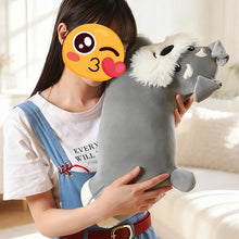 Load image into Gallery viewer, Schnauzer Body Pillow Plush Toy - Permanent Couch Buddy-Home Decor-Dog Memorial Gifts,Home Decor,Pillows,Schnauzer,Stuffed Animal-2