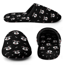 Load image into Gallery viewer, Schnauzer Slippers for Women - Happy Happy Schnauzer Love - Flannel-Slippers-34