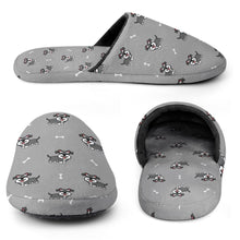 Load image into Gallery viewer, Schnauzer Slippers for Women - Smiling Schnauzer Delight - Flannel-Slippers-27