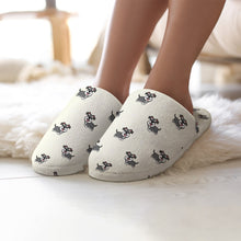 Load image into Gallery viewer, Schnauzer Slippers for Women - Smiling Schnauzer Delight - Flannel-Slippers-6